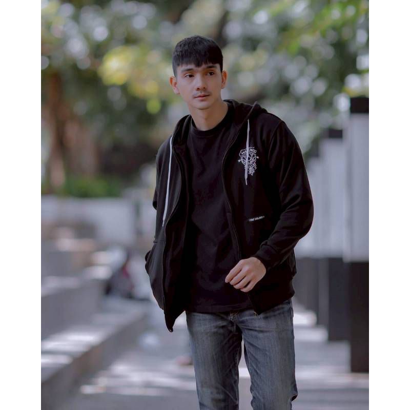 Jaket pria premium jaket hoodie ziper resleting jaket hoodie motif simple
