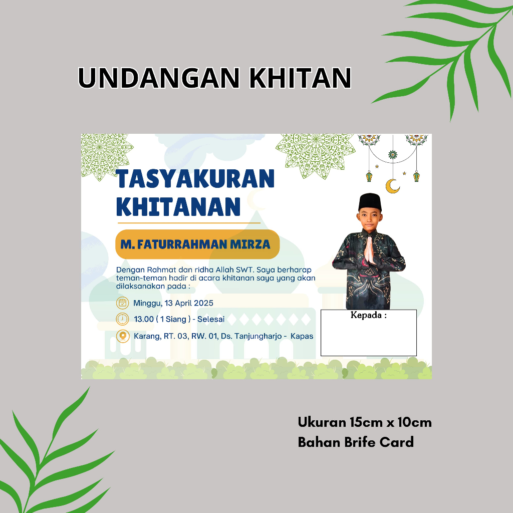 Undangan Khitan Anak Undangan Khitanan Custom Undangan Khitanan Karakter Free Foto  Undangan Sunatan