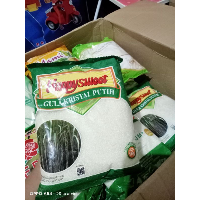 

GULA PASIR HAPPY SWEET 1KG+PACKING KARDUS