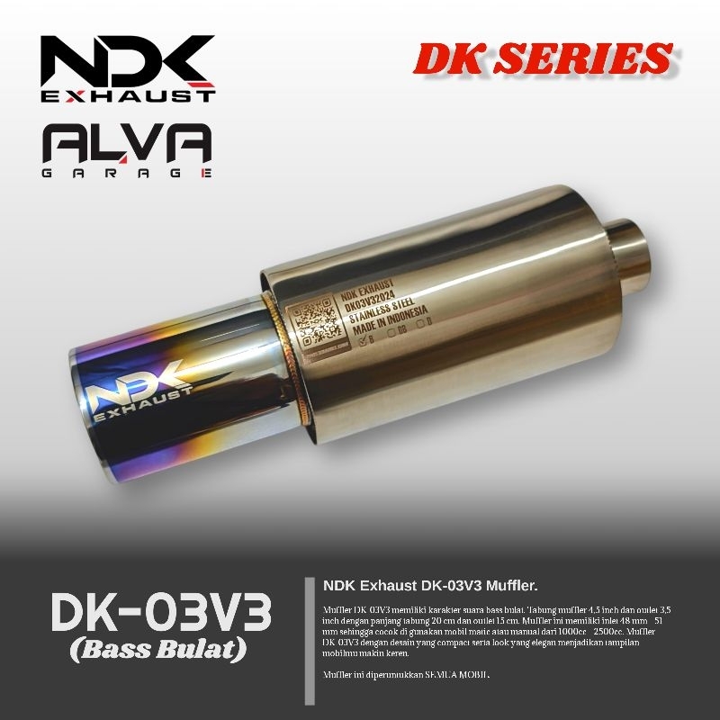 Muffler NDK EXHAUST Bass DK03V3 stainless universal original