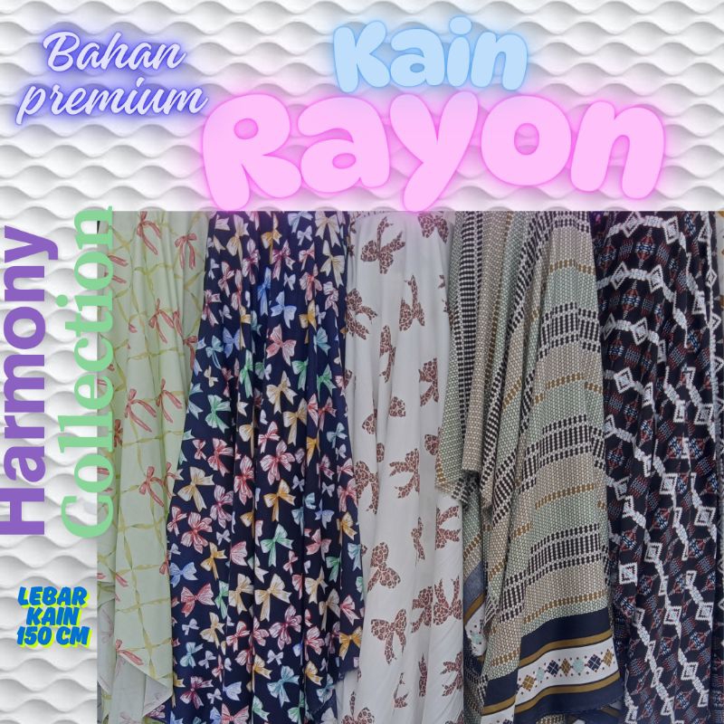 kain katun rayon meteran, bahan kain katun rayon, daster, piyama, gamis, tunik, hijab, mukena
