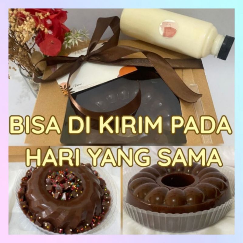 

Hampers Puding Coklat Pudding Vla (20 cm & 17 cm) Hadiah Ultah Lebaran Natal Wisuda Tahun Baru Valentine Dll