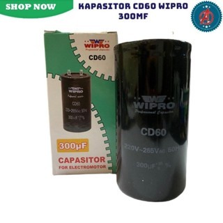 Kapasitor Electro Motor Dinamo WIPRO 300uF CD60