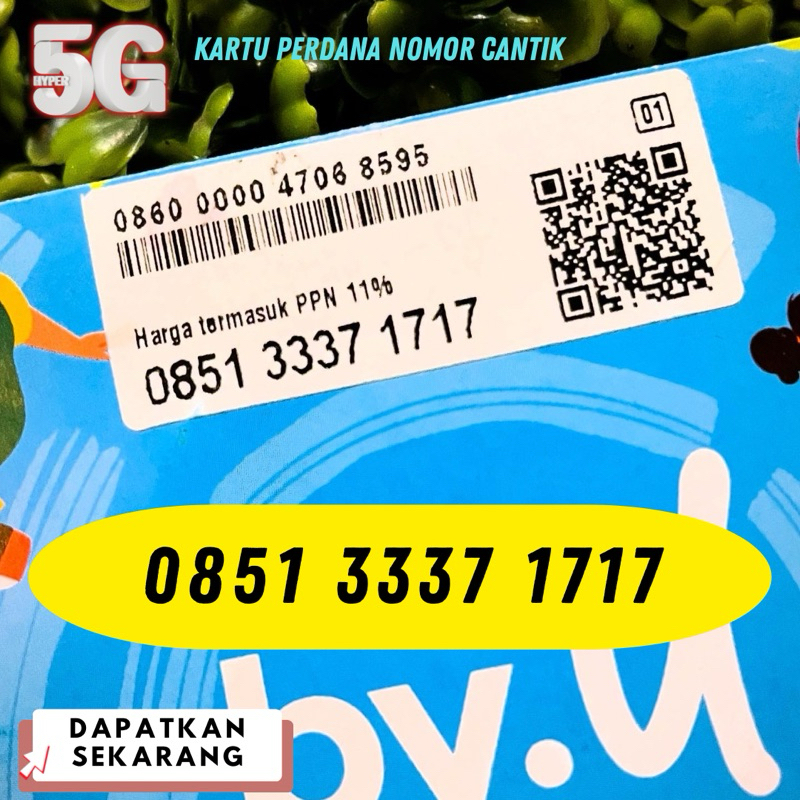 NOMOR CANTIK By.u Abab TELKOMSEL 1717 BYU KARTU PERDANA BYU BONUS KUOTA INTERNET 3GB 1BULAN BUKAN 7G