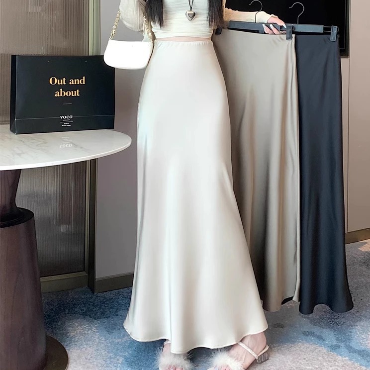 Rok Satin Mermaid / Rok Silk Premium / Skirt Silk / Korean Skirt Silk / Rok Silk
