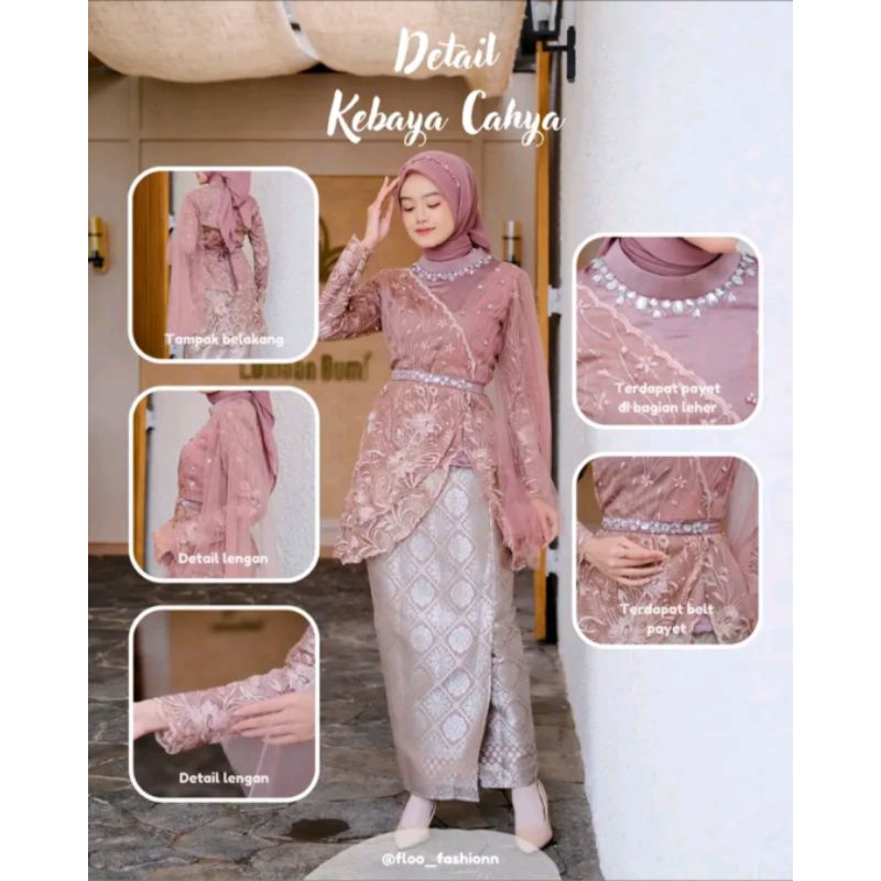 Preloved Kebaya Cahya Floo_Fashion Warna Milo