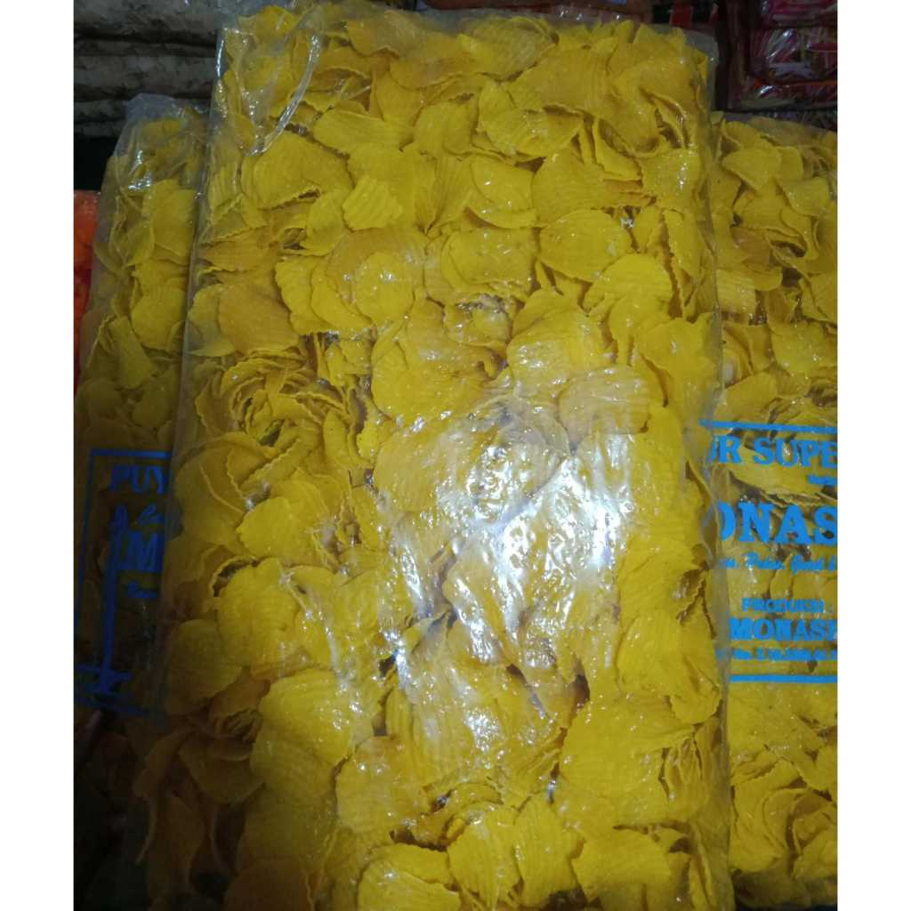 

KERUPUK POCO POCO KUNING ( mentah ) renyah dan kaya nutrisi 1kg