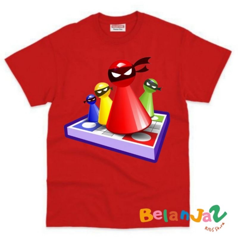 BAJU ANAK KAOS ANAK MOTIF LUDO KING ATASAN ANAK FREE NAMA