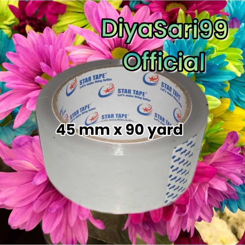 

Lakban Putih Bening Star Tape 45mm x 90 yard