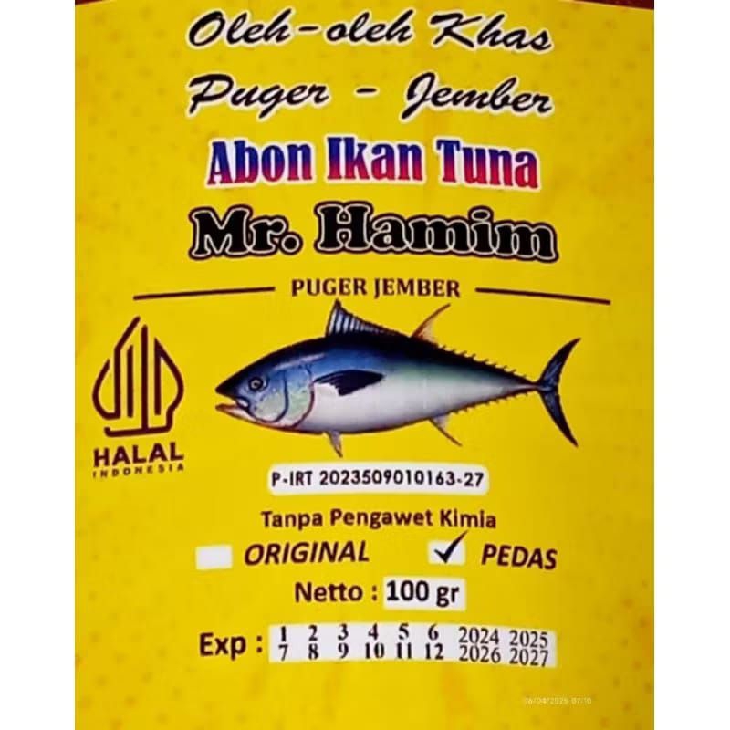 

Abon Ikan Tuna Jember 100 gram P-IRT 2023509010163-27 HALAL