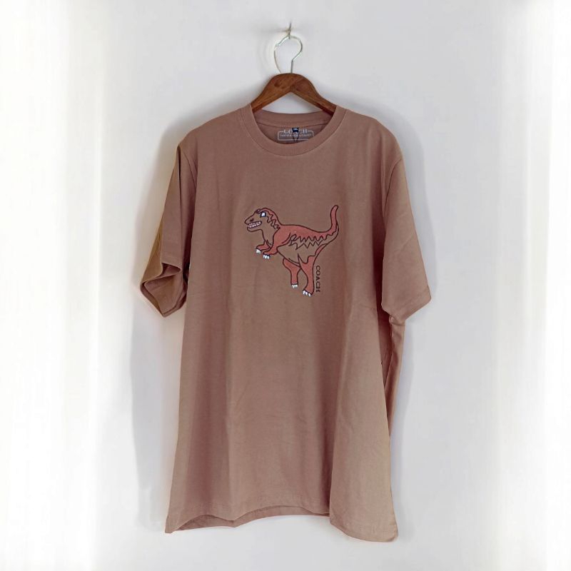 Kaos Rexy / Kaos Dinosaurus / Kaos Coklat / Kaos Pria / Kaos Unisex / Kaos Katun / Kaos Original / K