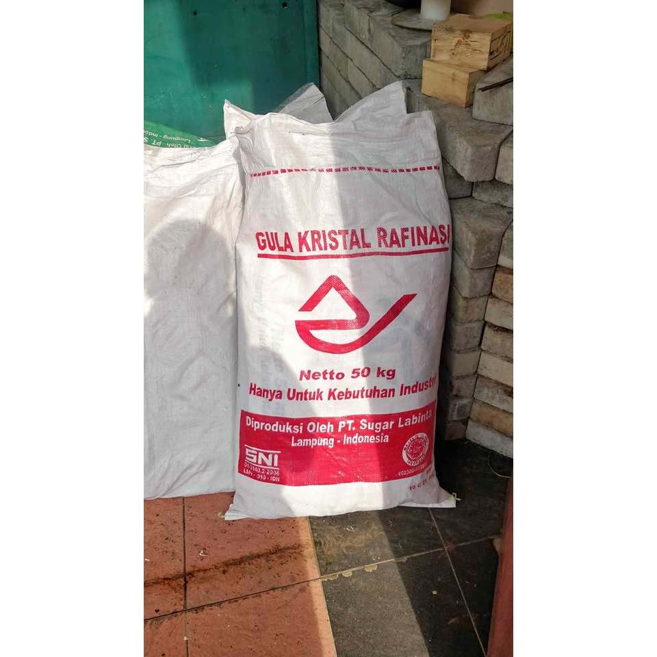 KARUNG PADI BAHAN PLASTIK BEKAS GULA 50 KG
