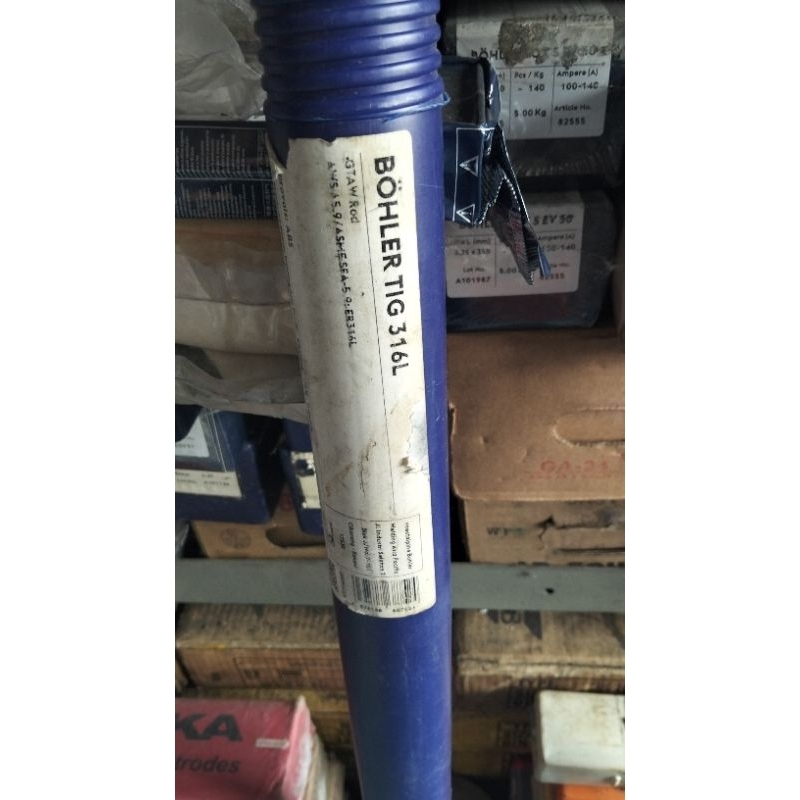 KAWAT LAS STAINLESS STEEL ARGON TIG BOHLER 316L Size.1.6x1000mm