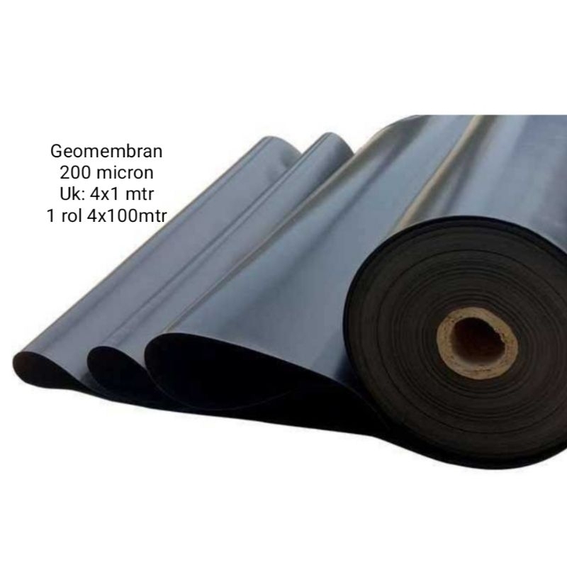 Geomembran 200 micron lebar 4 meter - Meteran