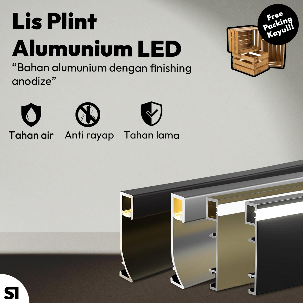 LIS PLINT ALUMUNIUM LED, LIS SKIRTING ALUMINUM LED, LIS ALUMUNIUM LED