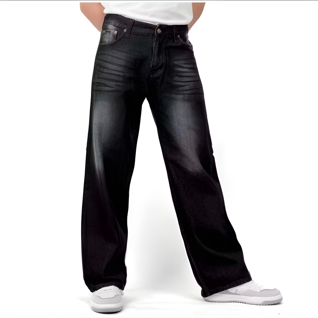 Celana Jeans Pria Gombrong - Celana Jeans Korea Style Original Loose Straight