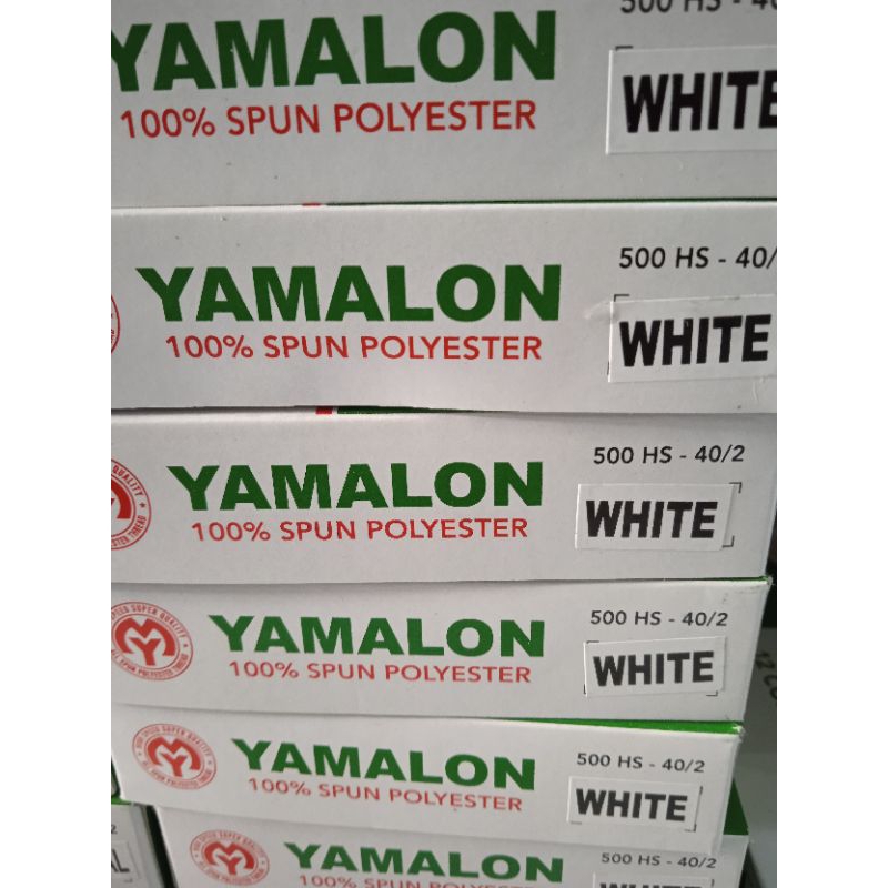 Benang jahit yamalon 500yrd putih perlusin