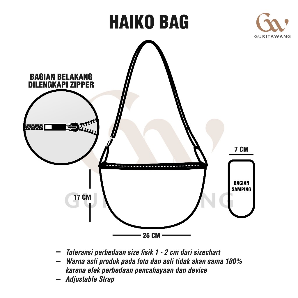 HOT DEALS [GURITAWANG] HAIKO BAG TAS SELEMPANG & BAHU KANVAS WANITA SLING BAG SHOULDER BAG