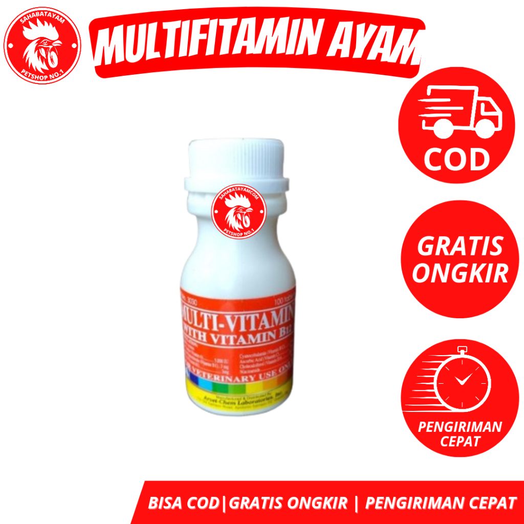 Paket Calcium Lactate Multivitamin Sepasang Kalsium Ayam Bangkok