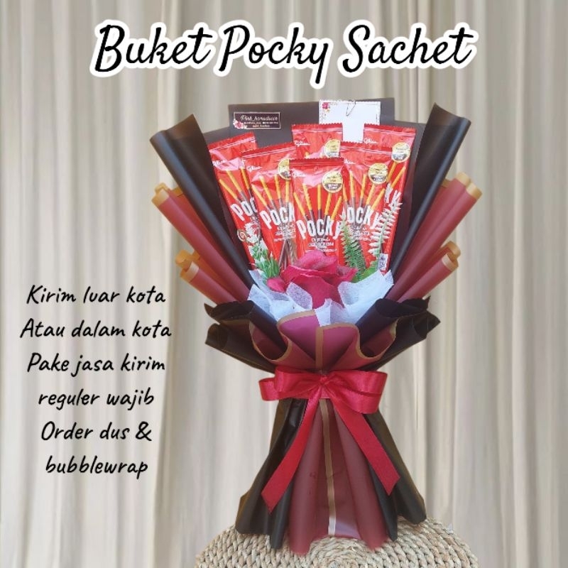 

Buket snack pocky ,Buket pocky sachet ,Bucket bunga, Buket snack, Hadiah wisuda/birthday
