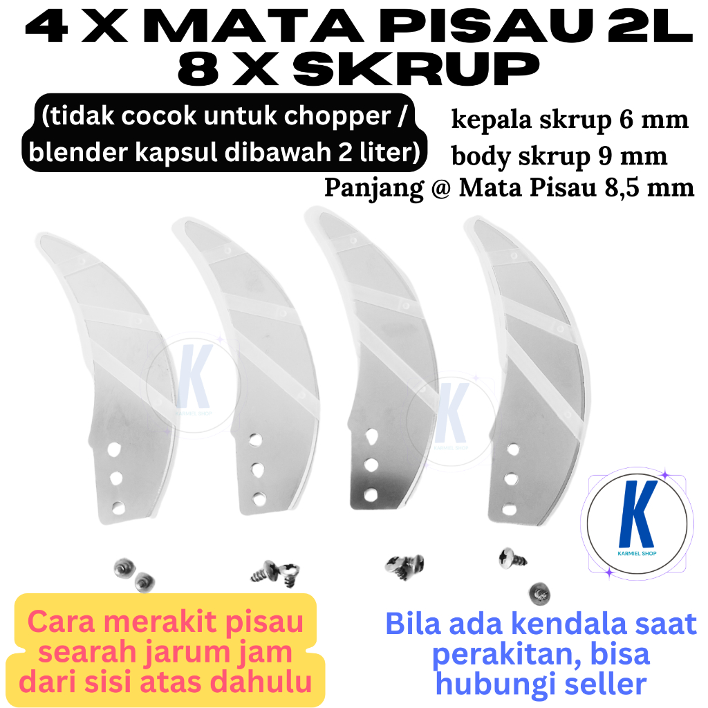 Mata Pisau Chopper 2 dan 3 Liter Blender