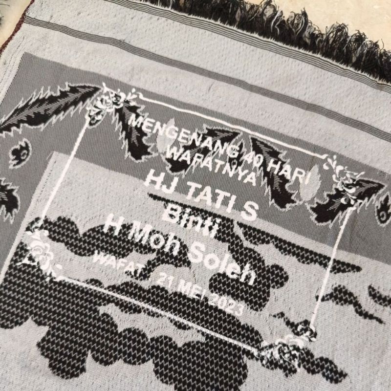 SABLON SAJADAH SOVENIR TAHLILAN SABLON TAHLILAN 40 HARI TAHLILAN 100 HARI TAHLILAN 1000 HARI TAHLILA