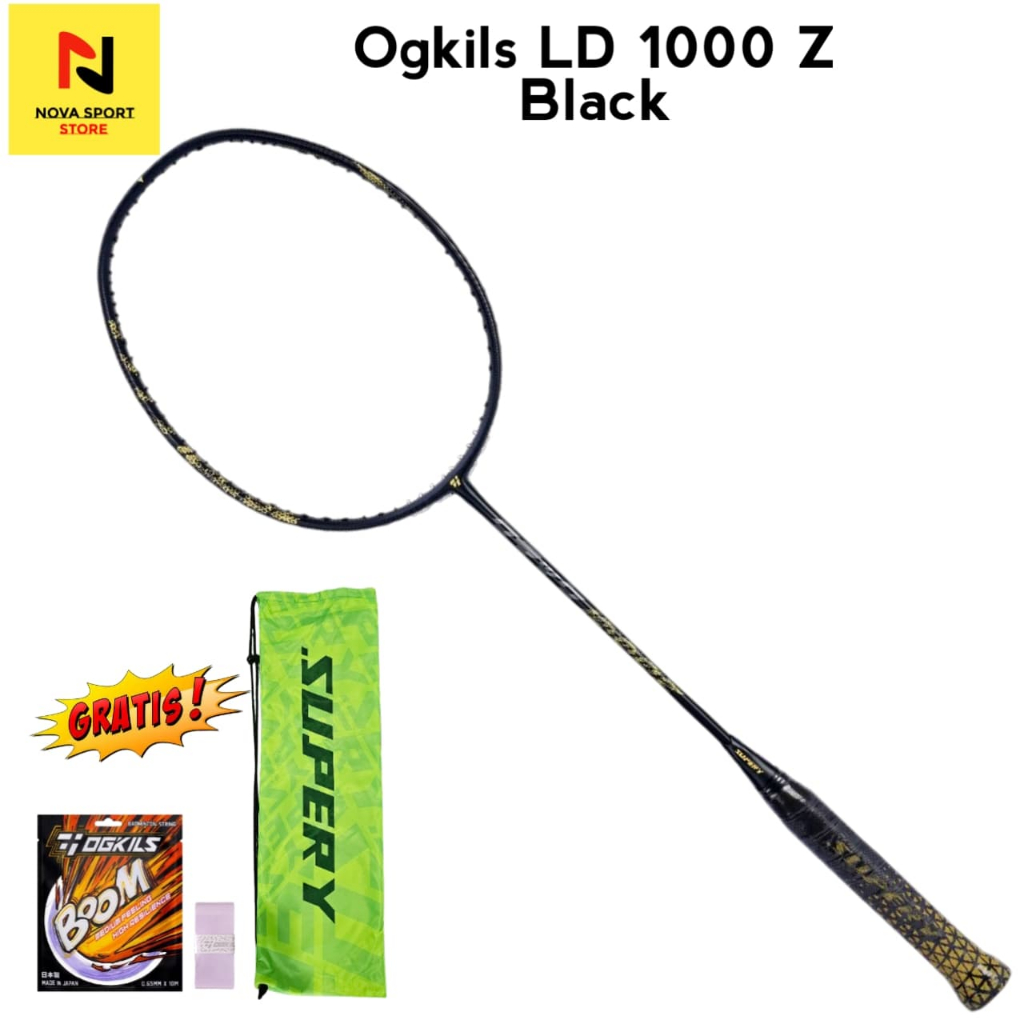 Raket Badminton Ogkils LD 1000Z Black
