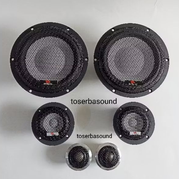 Speaker split 3way Genetic Ceramic Tweeter Foss Chamber audio mobil premium