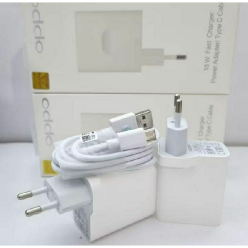 CHARGER OPPO 18WATT VOOC FAST CHARGING TYPE C ORIGINAL