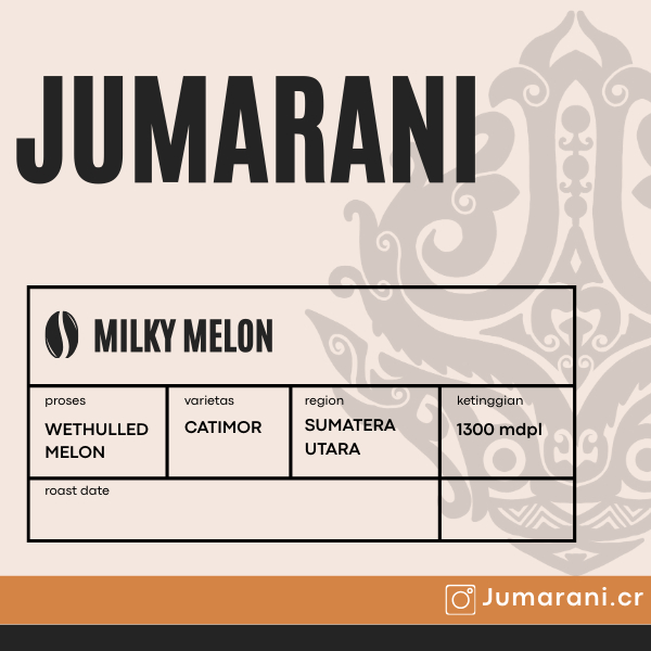 

Kopi Arabika Milky Melon Wethulled Melon 200 gr