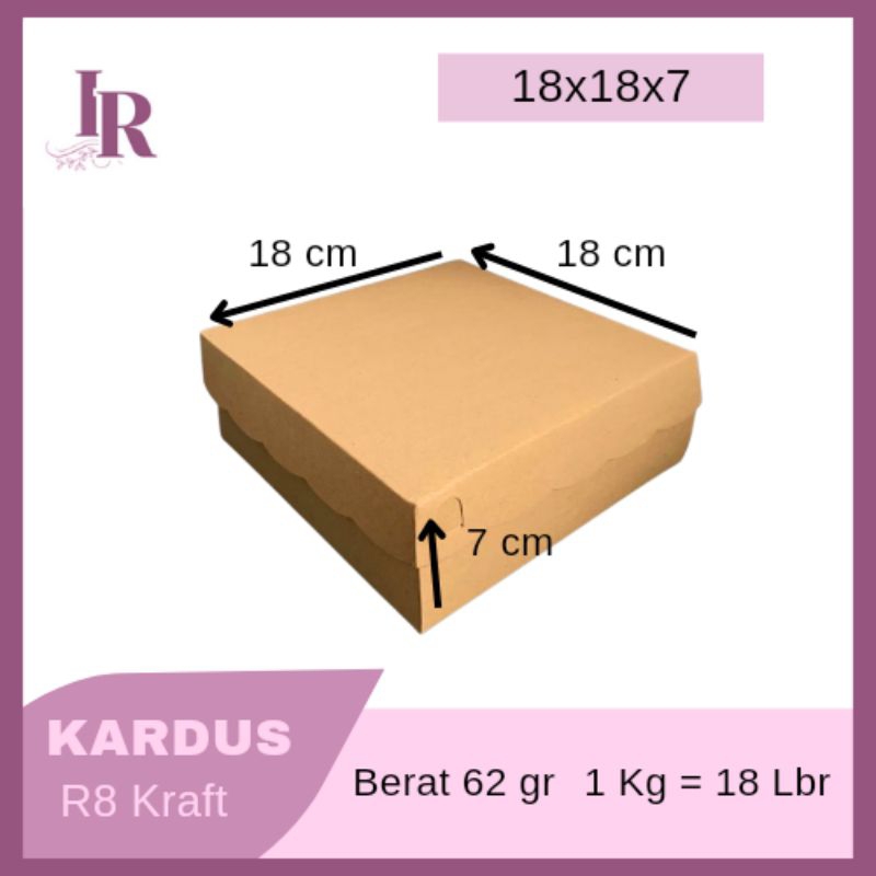 

DUS NASI 350 GSM / KARDUS NASI HAJATAN 18X18 / KARDUS KUE / R8 KRAFT COKLAT 350 GSM / KOTAK ONLINE SHOP