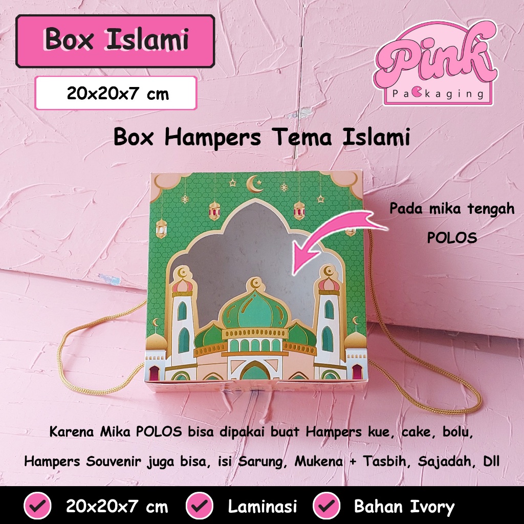 

Box hampers Lebaran 20x20x7 hampers Cookies Eid mubarak Kotak Hampers Idul Fitri toples Kue Kering