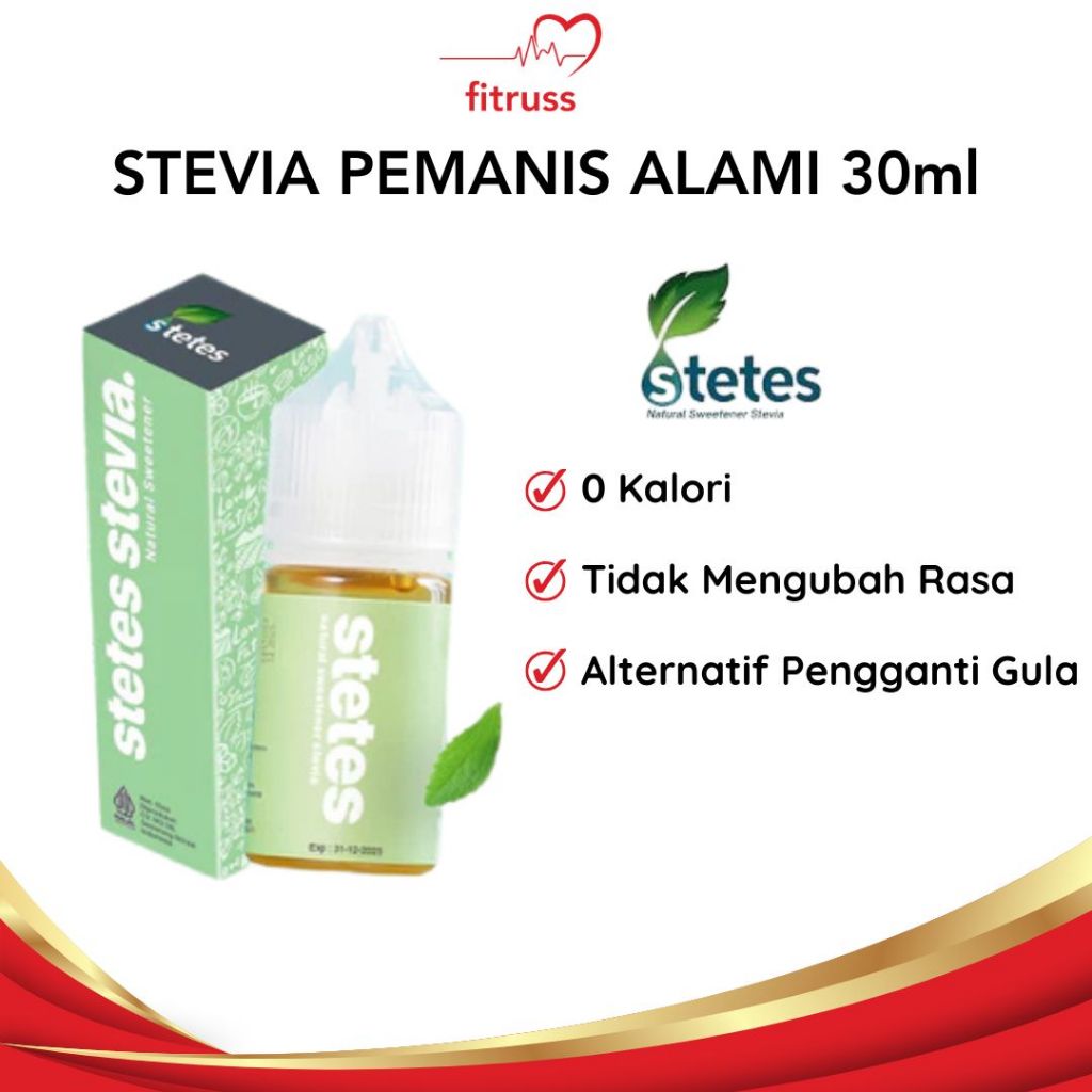 

STETES Stevia Cair Pemanis Alami Tetes Sweetener 30ml