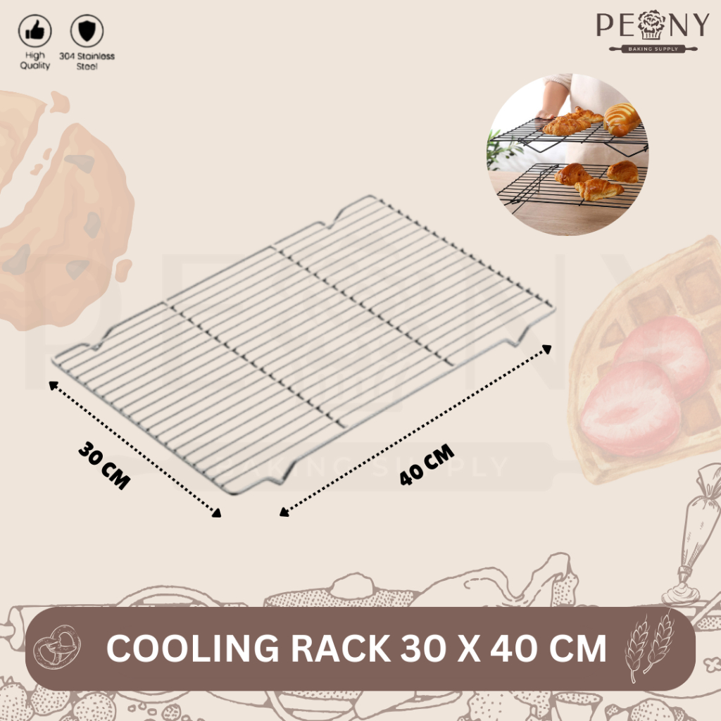 COOLING RACK STAINLESS KOTAK 30 X 40 CM