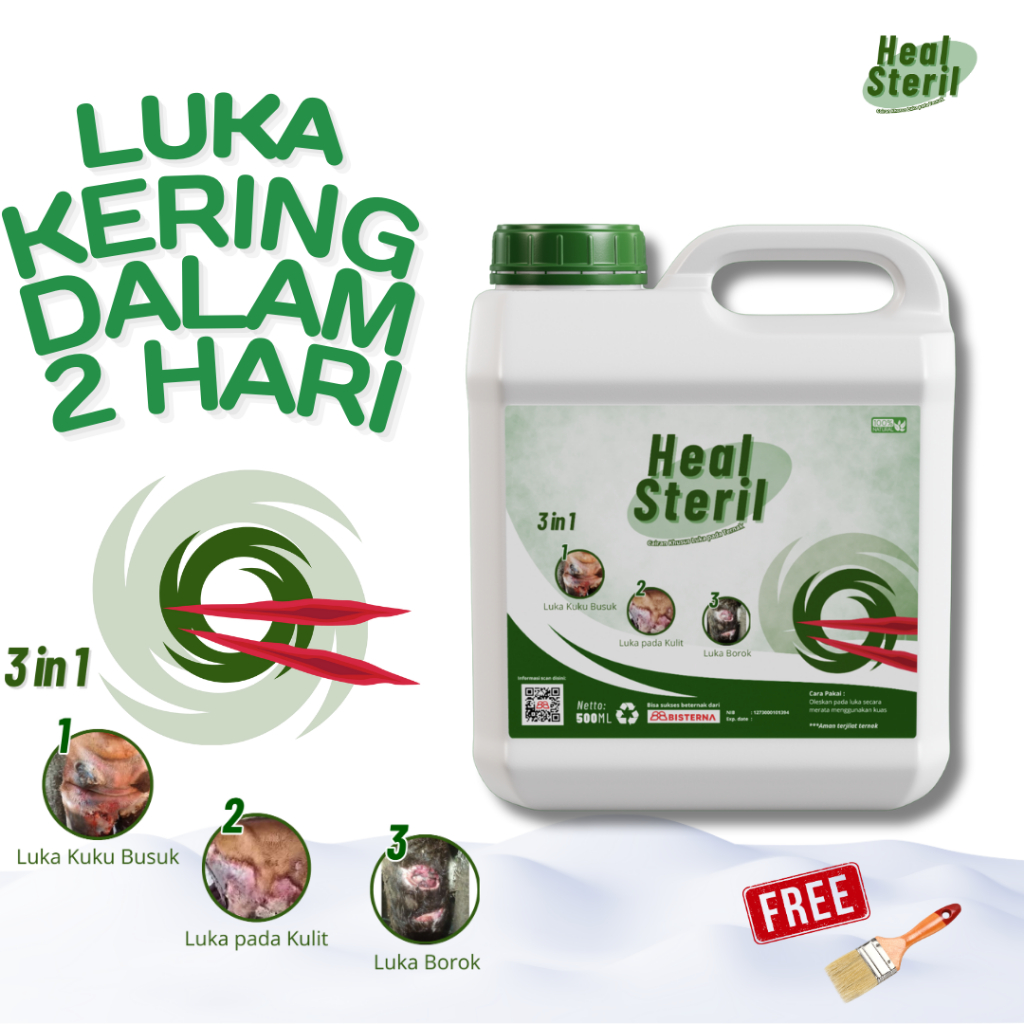 Obat luka pada sapi dan ayam ampuh original Heal Steril obat luka borok