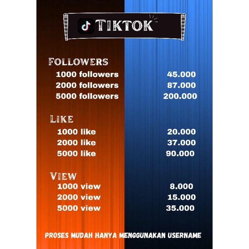 Jasa Suntik Followers tiktok murah
