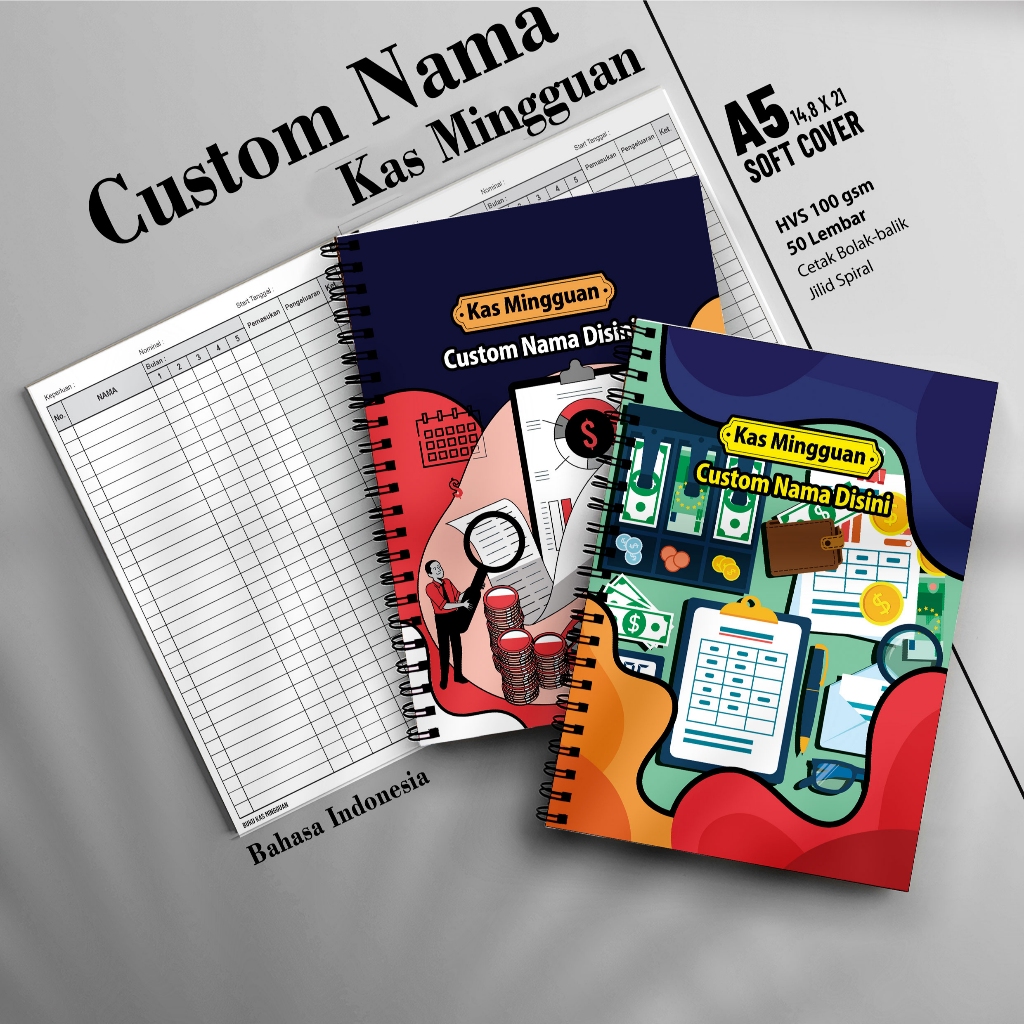 

CUSTOM NAMA Pembukuan Keuangan Manual Mingguan