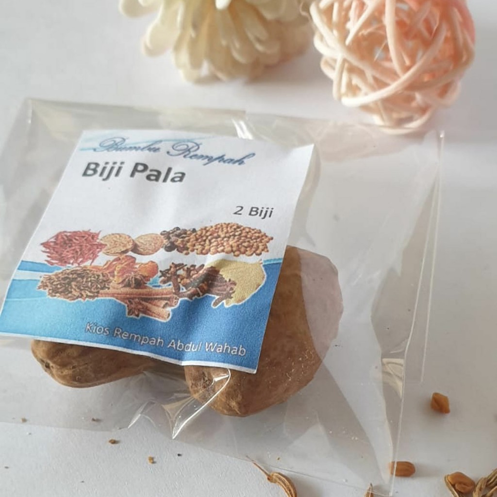 

Biji Pala isi 2 biji, bumbu rempah wahab