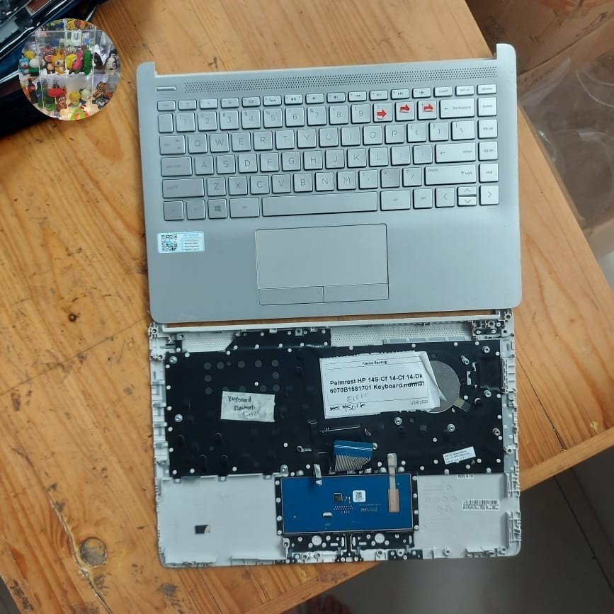 Frame Keyboard ERROR Minus Scrath Palmrest Laptop HP 14S CF 14-CF 14-DK 14-CF HP 14S-CF HP 14S-DK HP
