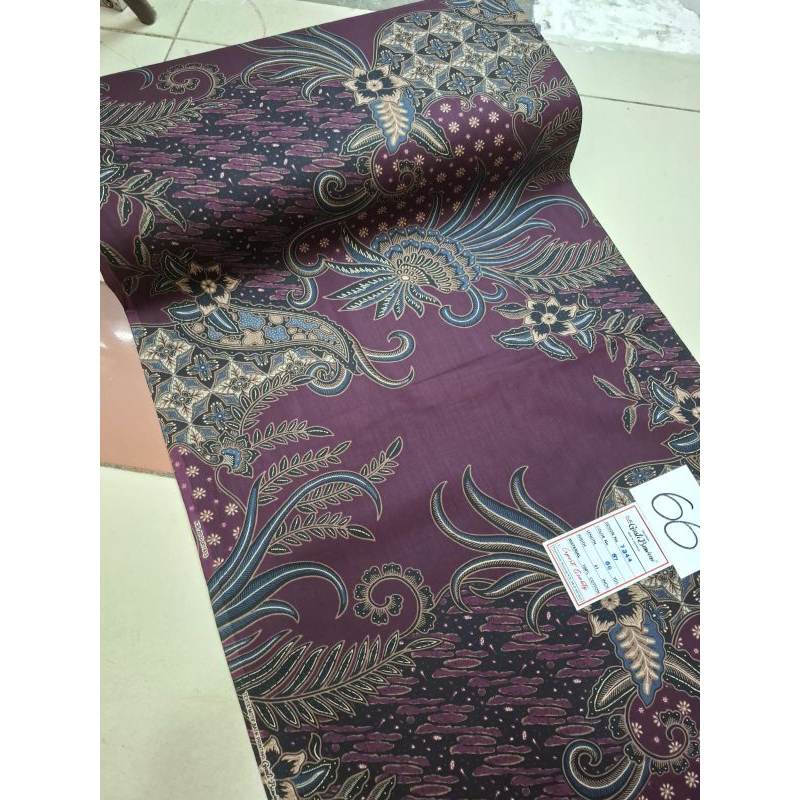 KAIN BATIK KATUN GUSTI BUWONO ORIGINAL // BAHAN BATIK KATUN BAKAL BAWAHAN WARNA BURGUNDY // BATIK BU