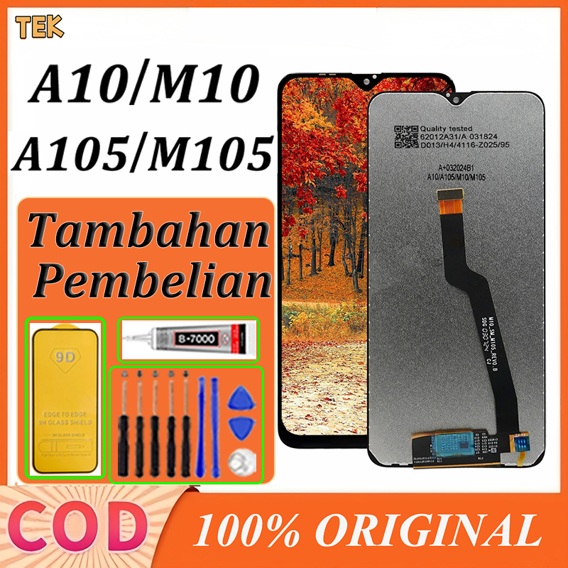 FOR LCD SAMSUNG A10 ORIGINAL 100% SAMSUNG  A10 M10 A105 M105  FULLSET  UNIVERSAL Layar HP