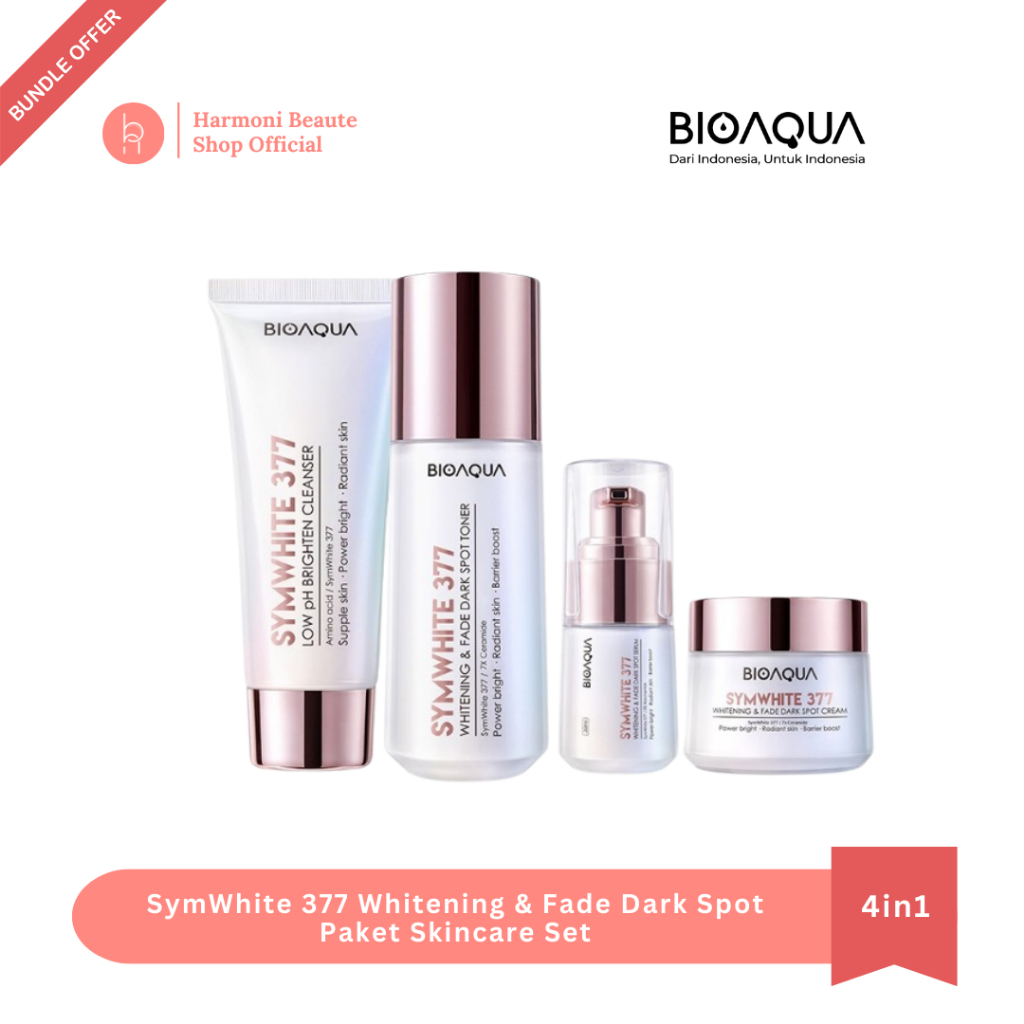Harmoni Beaute - BIOAQUA SymWhite 377 Whitening & Fade Dark Spot Paket Skincare Set With Flek Hitam 
