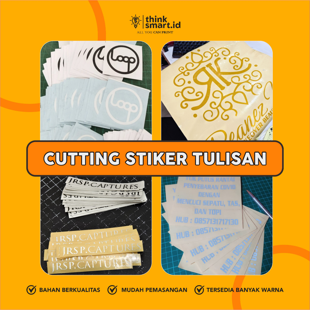 

Cutting stiker tulisan / stiker pintu kaca / stiker mobil custom nama