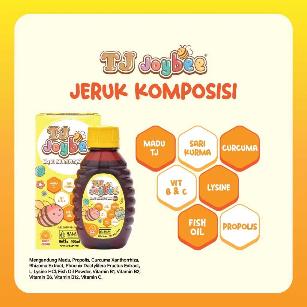 

Madu Tj Joybee Anak Original Penambah Nafsu Makan Rasa Jeruk Isi 100 Ml