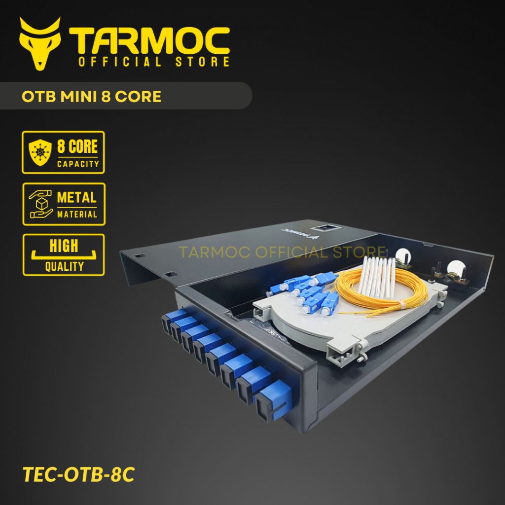 Tarmoc TEC-OTB-8C | Fiber Optic OTB 8 Core SC Lengkap | Wall mini OTB 8C No Drawer