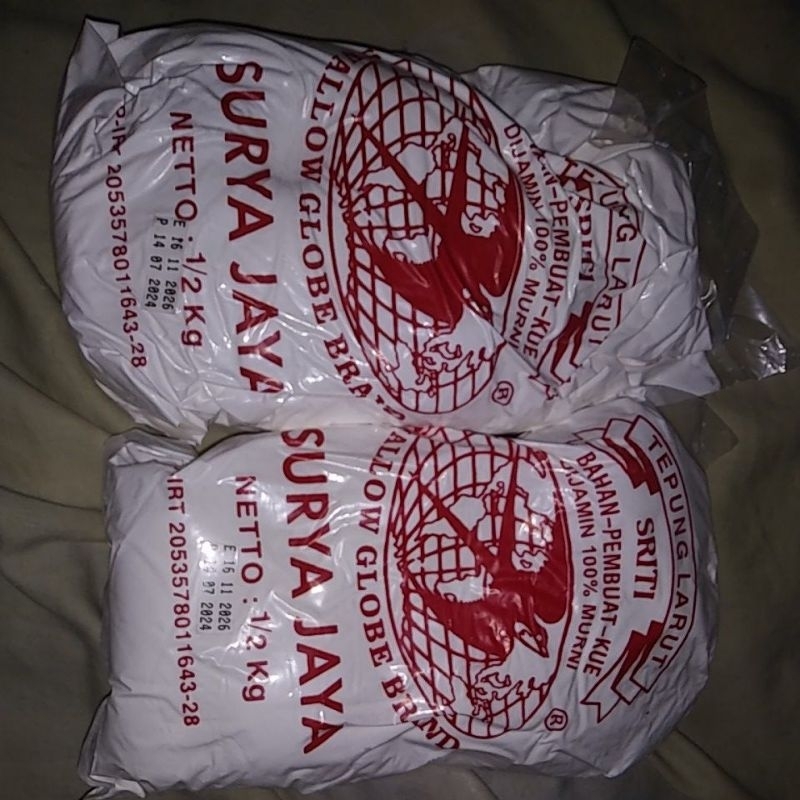 

tepung larut sriti 500 gr,di jamin murni 100 persen