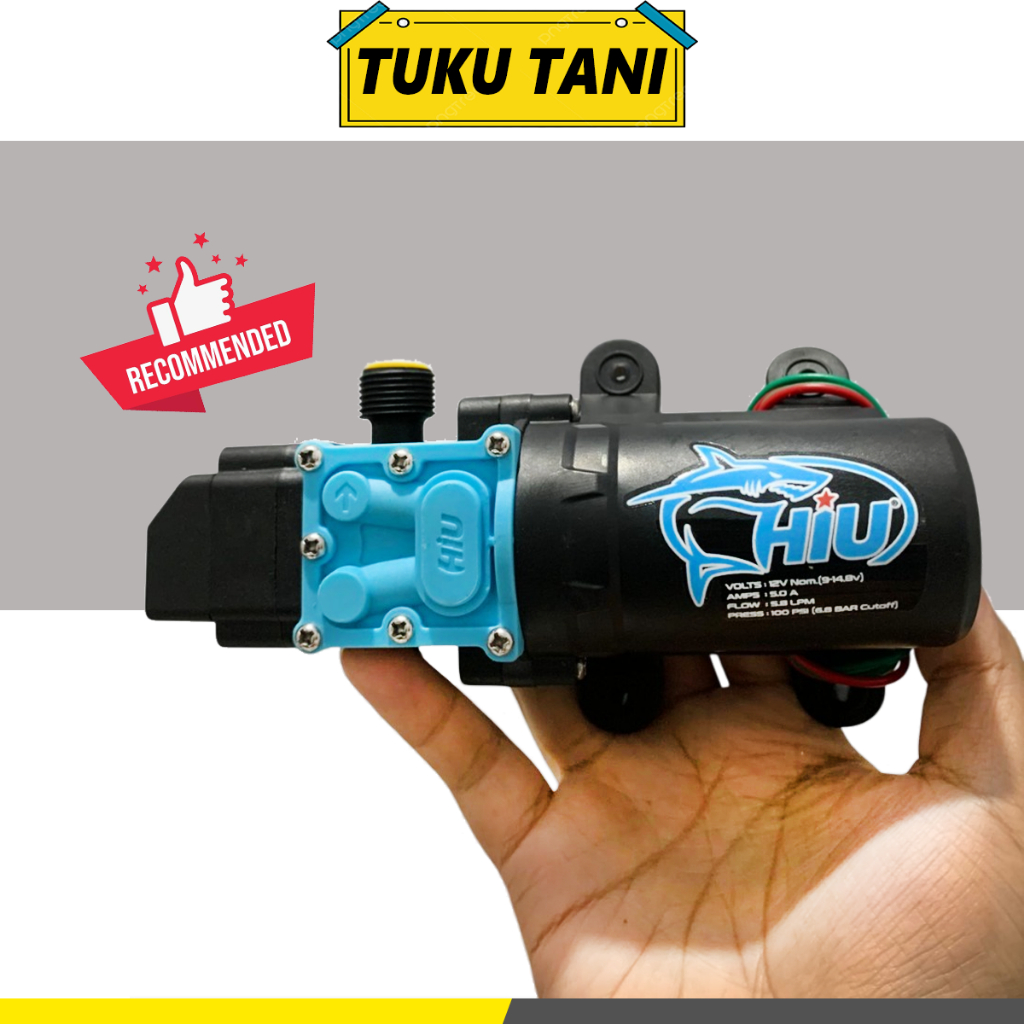Pompa DC HIU Original tekanan tinggi 100PSI 5LPM Otomatis