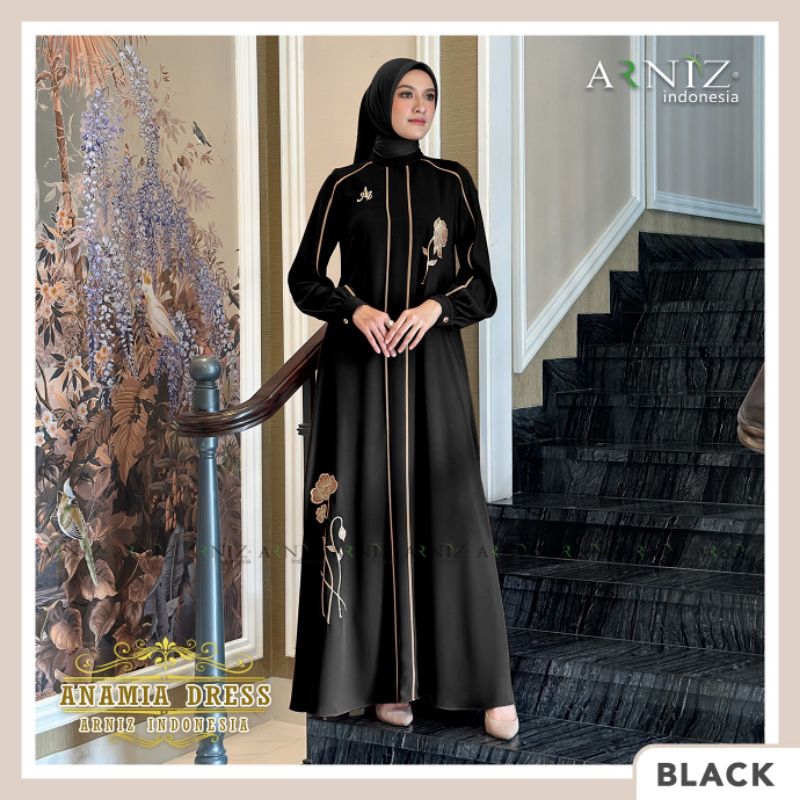ANAMIA DRESS BY ARNIZ INDONESIA (khusus hitam & putih)