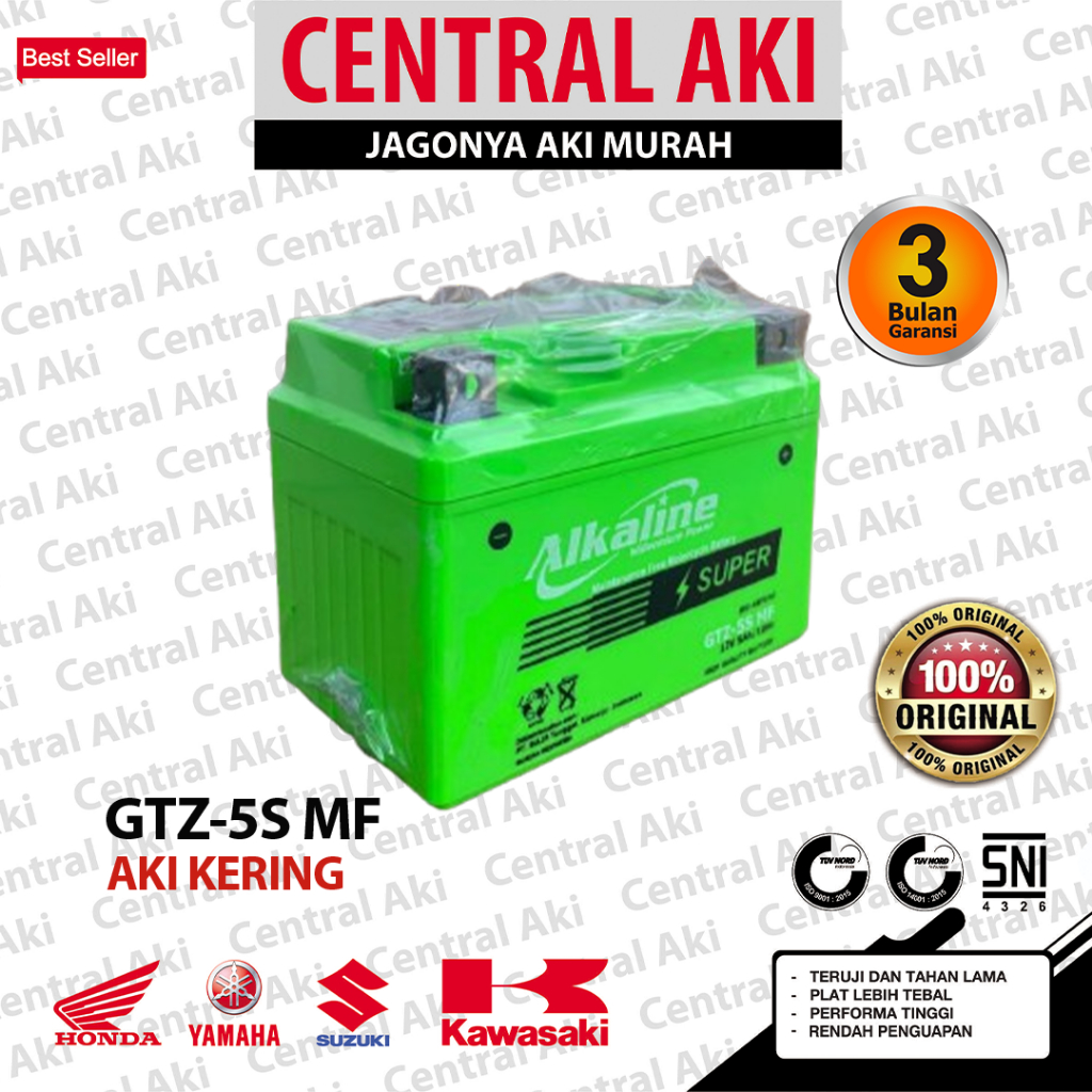 ALKALINE GTZ5S Aki Motor Beat Karbu Beat FI Mio M3