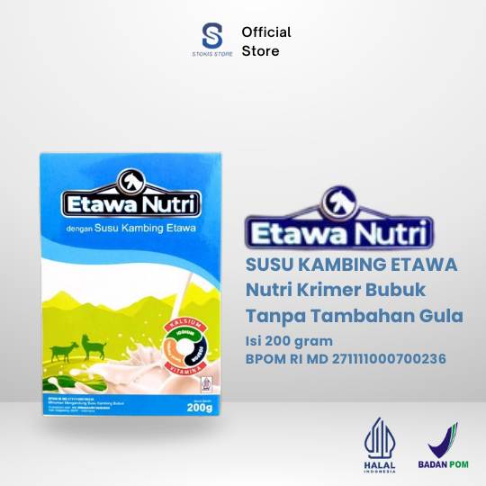 

Susu Kambing Etawa Bubuk Etawa Nutri 200gr – Susu Multivitamin Sehat & Alami